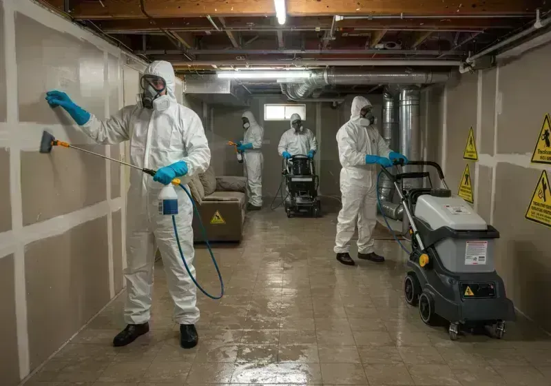 Basement Moisture Removal and Structural Drying process in Shiprock, NM